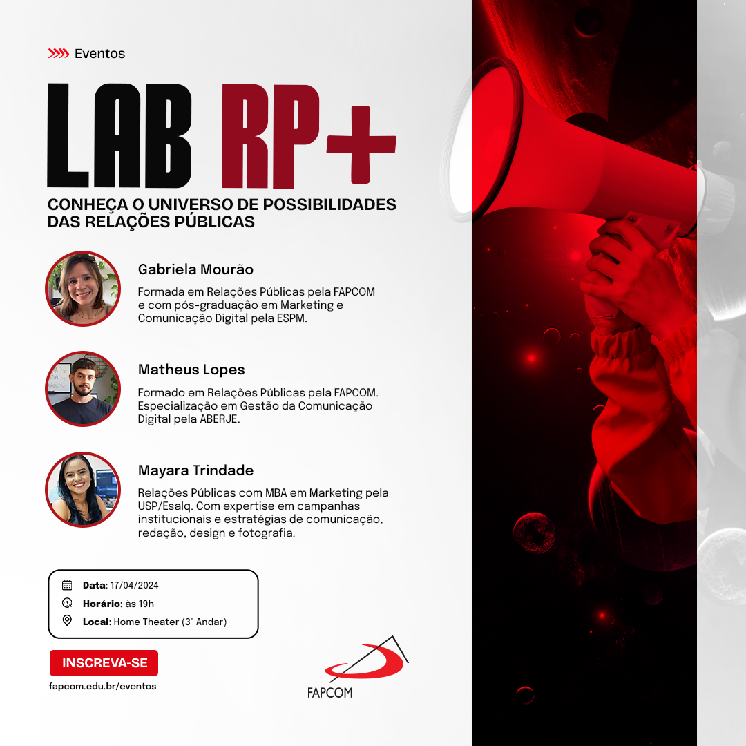 Lab RP+ Conheça o universo de possibilidades das relações públicas